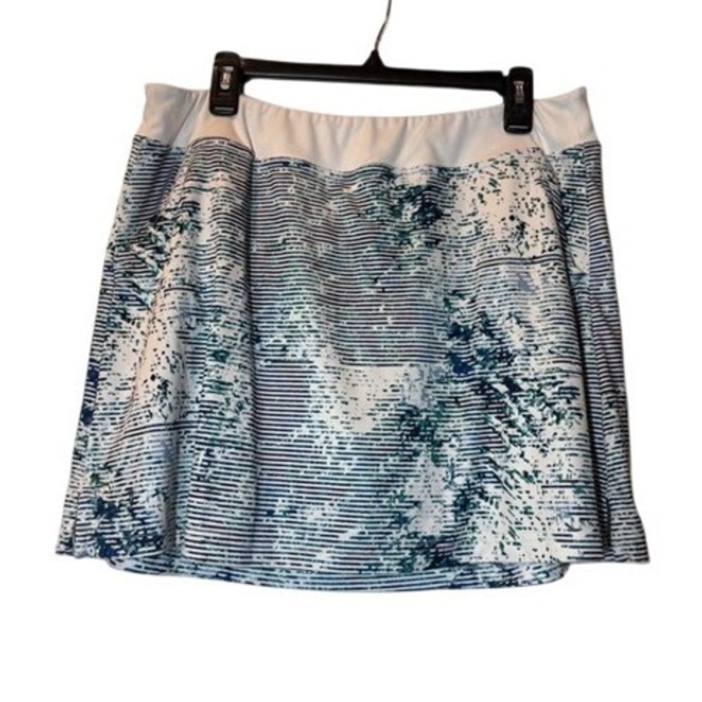 Grand Slam Performance Blue/Green/White Abstract Striped‎ Skort -  XL